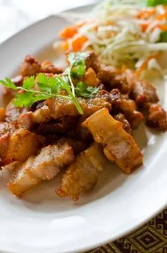 Fried Pork Belly Stock Photos