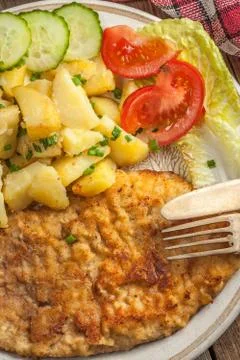 Fried pork chop. Stock Photos