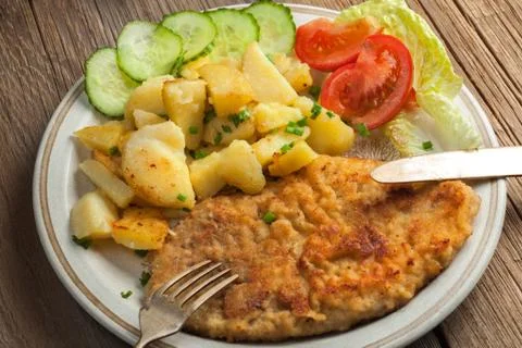 Fried pork chop. Stock Photos