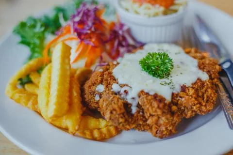 Fried pork chop Stock Photos
