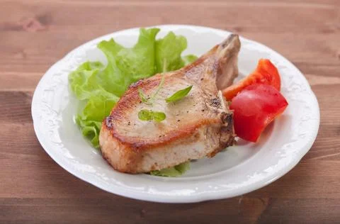 Fried pork cutlet Stock Photos