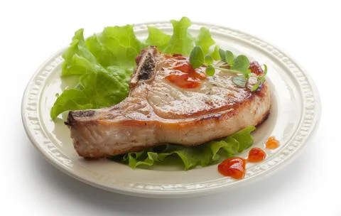 Fried pork cutlet Stock Photos
