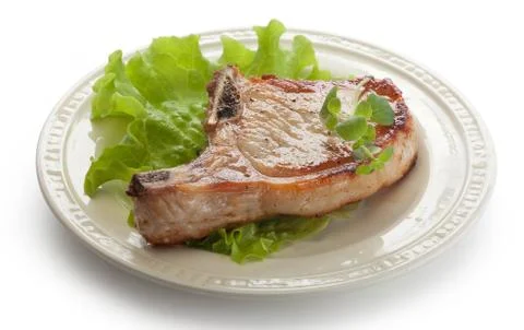 Fried pork cutlet Stock Photos