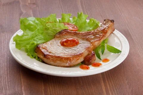 Fried pork cutlet Stock-Fotos