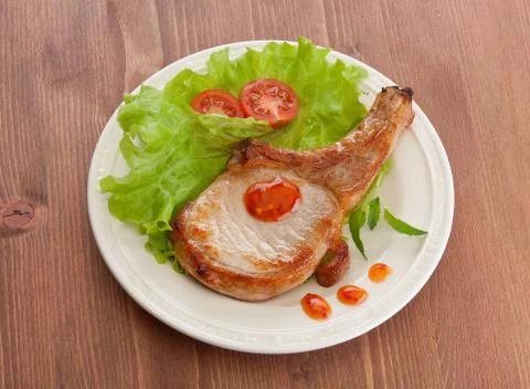Fried pork cutlet Stock Photos