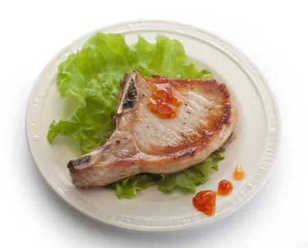 Fried pork cutlet Foto stock
