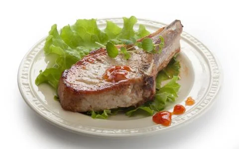Fried pork cutlet Stock Photos