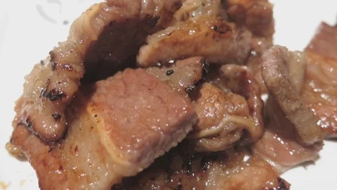 Fried pork Stock Footage 70542419