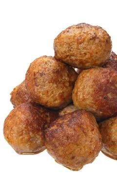 Fried pork meatballs Stock Photos