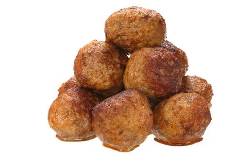 Fried pork meatballs Stock Photos