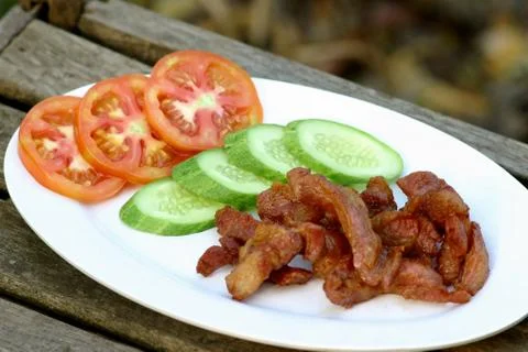 Fried pork Foto stock