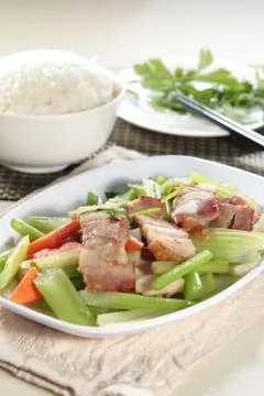 Fried pork Stock Photos