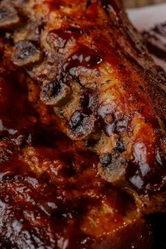 Fried pork ribs Stock Photos