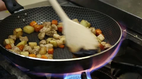 Fried pork with vegetables in a special sauce. From a series Food Korean cuisine Stock Footage 50148169