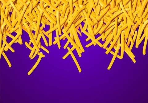 Fried potato, chips, crisps or french fries laying in heap illustration for t Illustrazione stock
