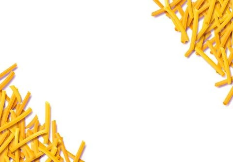 Fried potato, chips, crisps or french fries laying in heap illustration for tray Stock Illustration
