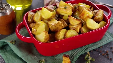 Fried potato Stock Footage 201083676