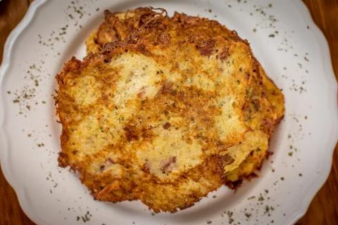 Fried potato pancake Stock Photos