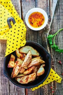 Fried potato Stock Photos