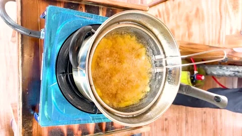 Fried potatoes in the pan Stock Footage 236771473