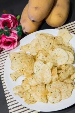 Fried potatoes Stock Photos