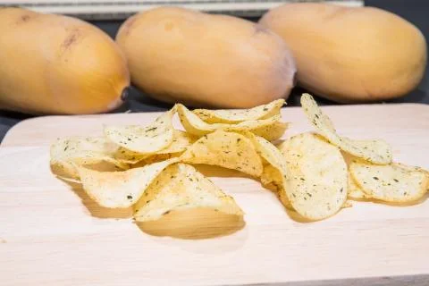 Fried potatoes Stock Photos