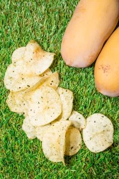 Fried potatoes Stock Photos