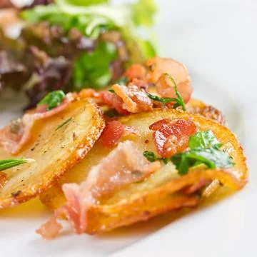 Fried potatoes Foto stock