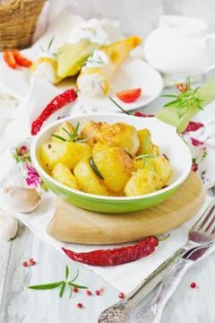 Fried potatoes Stock Photos