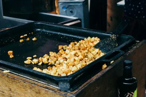 Fried potatoes Stock Photos