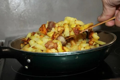Fried potatoes Foto stock