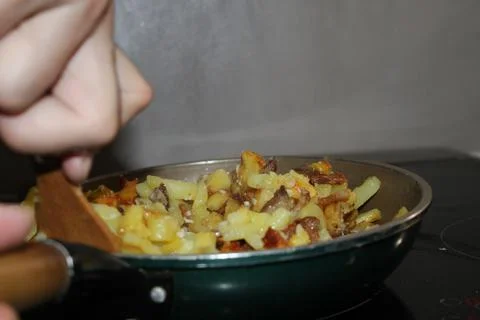 Fried potatoes Foto stock