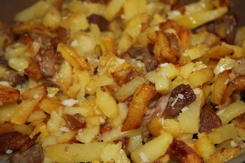 Fried potatoes Foto stock