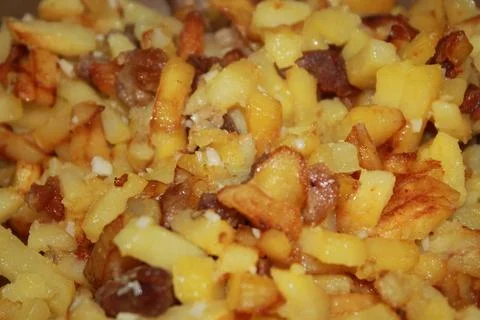 Fried potatoes Foto stock
