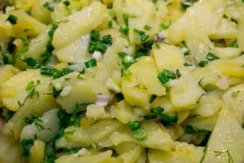 Fried potatos texture Stock Photos