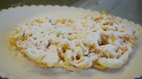 Fried Powdered Dough at Fair Stock Footage 46630185