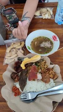 Fried prok 库存照片