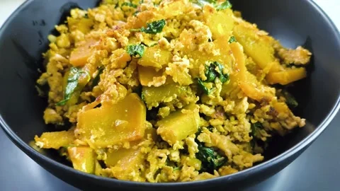 Fried pumpkin2 Stock Footage 342019571