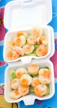 Fried quail eggs. Stock Photos