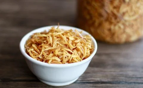 Fried red onion Stock Photos