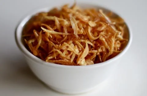 Fried red onion Stock Photos