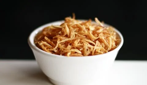 Fried red onion Stock Photos