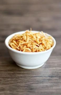 Fried red onion Stock Photos