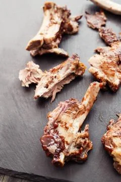 Fried ribs Stock Photos