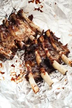 Fried ribs Stock Photos