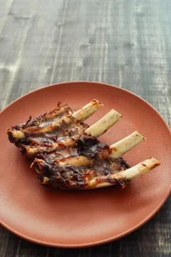 Fried ribs Stock Photos