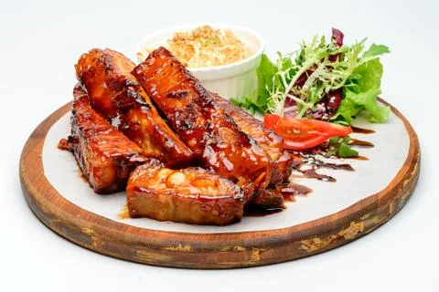 Fried ribs Stock Photos