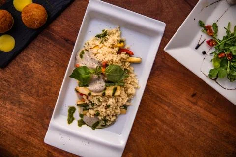 Fried rice flat Stock Photos