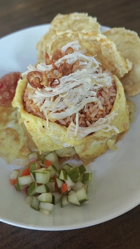 Fried rice Vídeo Stock 345942894