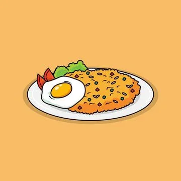 Fried Rice Stock Illustration